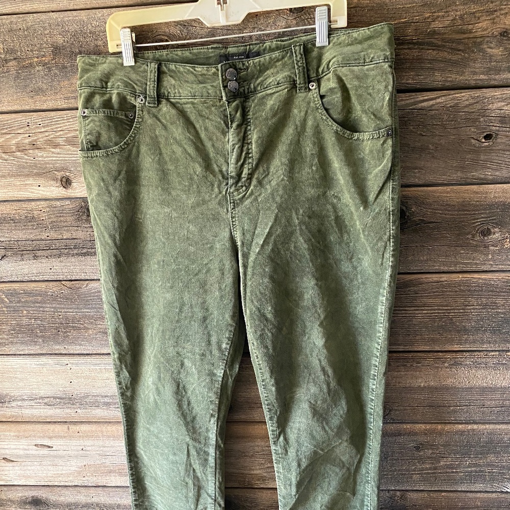 Green Velvet feel pants